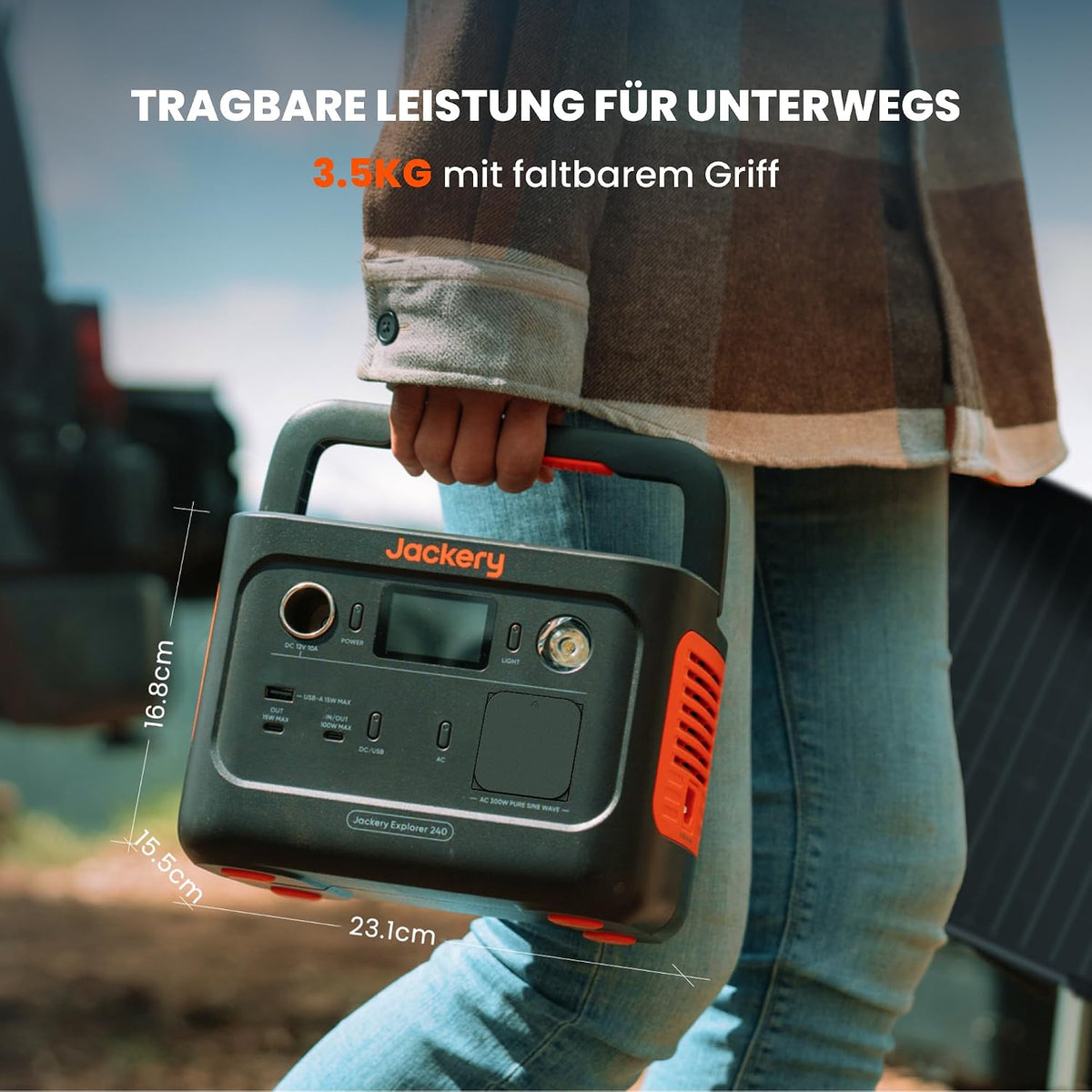 Przenośna stacja zasilania Jackery Explorer 240 v2 | 256 Wh LiFePO4, 300 W
