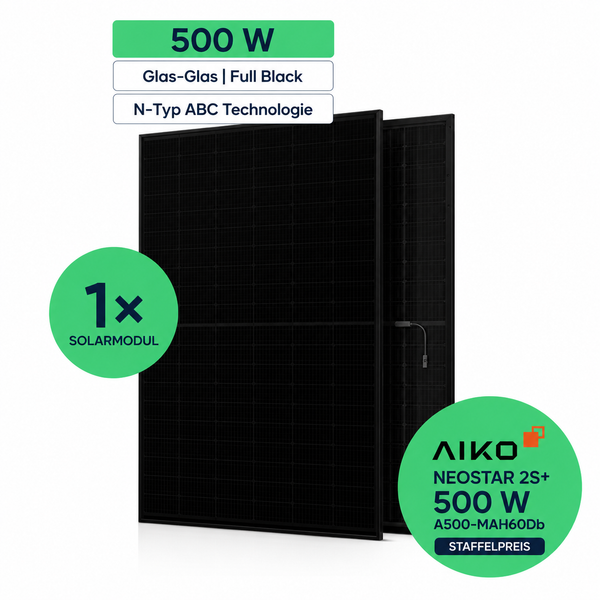 Moduł AIKO Solar 500W szkło-szkło Full Black A500-MAH60Db NEOSTAR 2S+ (cena progowa)
