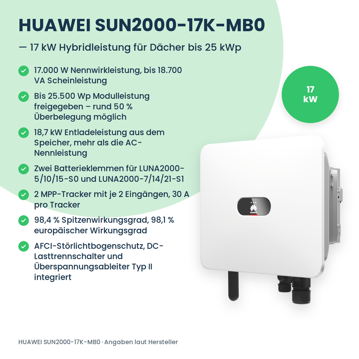 Falownik hybrydowy HUAWEI SUN2000-17K-MB0 17 kW