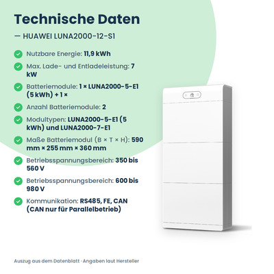 Magazyn energii HUAWEI LUNA2000-12-S1 12 kWh