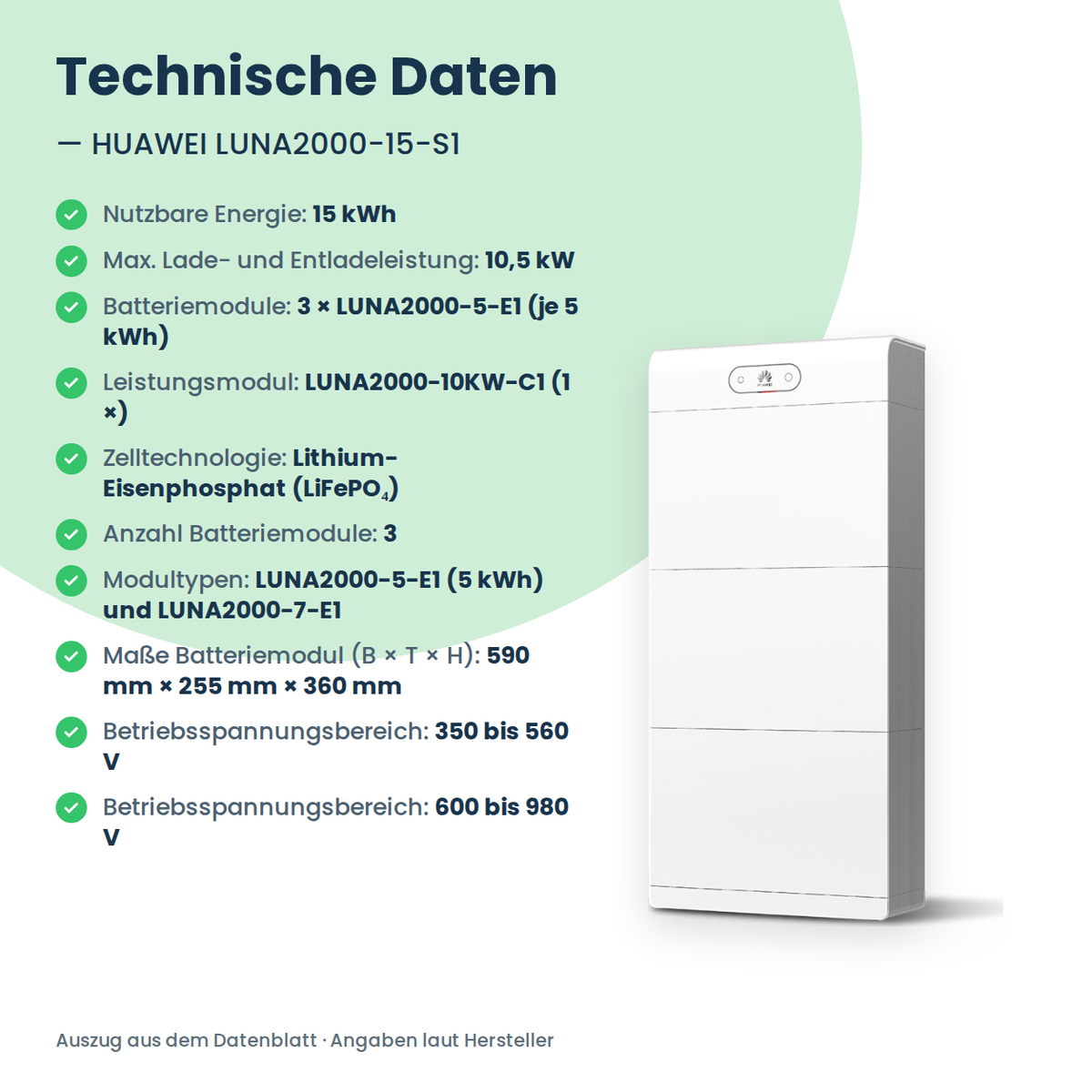 Magazyn energii HUAWEI LUNA2000-15-S1 15 kWh