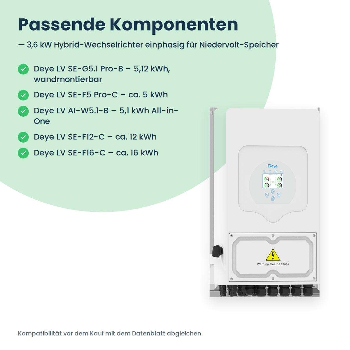 Deye SUN-3.6K-SG05LP1-EU-PLUS – falownik hybrydowy 3,6 kW jednofazowy do magazynów niskonapięciowych
