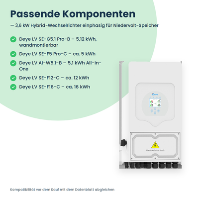 Deye SUN-3.6K-SG05LP1-EU-PLUS – falownik hybrydowy 3,6 kW jednofazowy do magazynów niskonapięciowych