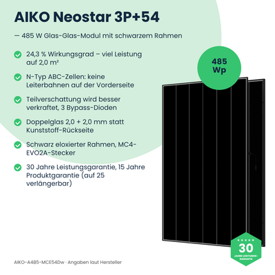 AIKO Neostar 3P+54 485 W – Vorteile im Überblick