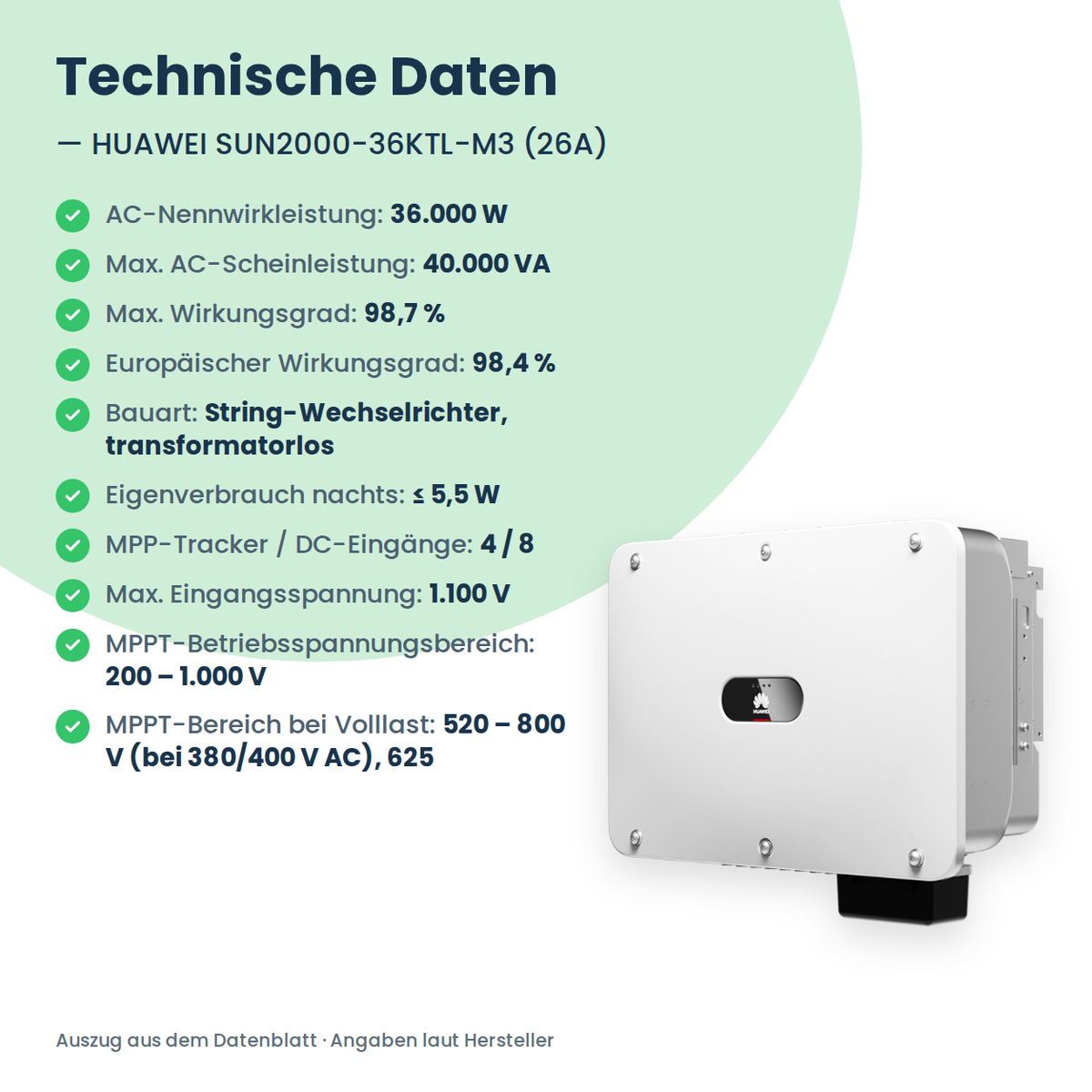 Falownik stringowy HUAWEI SUN2000-36KTL-M3 (26A) 36 kW