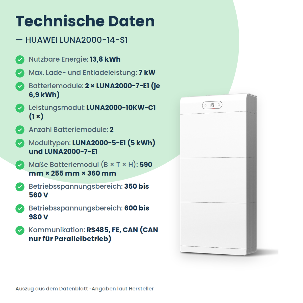 Magazyn energii HUAWEI LUNA2000-14-S1 14 kWh