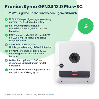 Falownik hybrydowy Fronius Symo GEN24 12.0 Plus-SC 12 kW