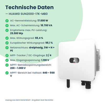 Falownik hybrydowy HUAWEI SUN2000-17K-MB0 17 kW