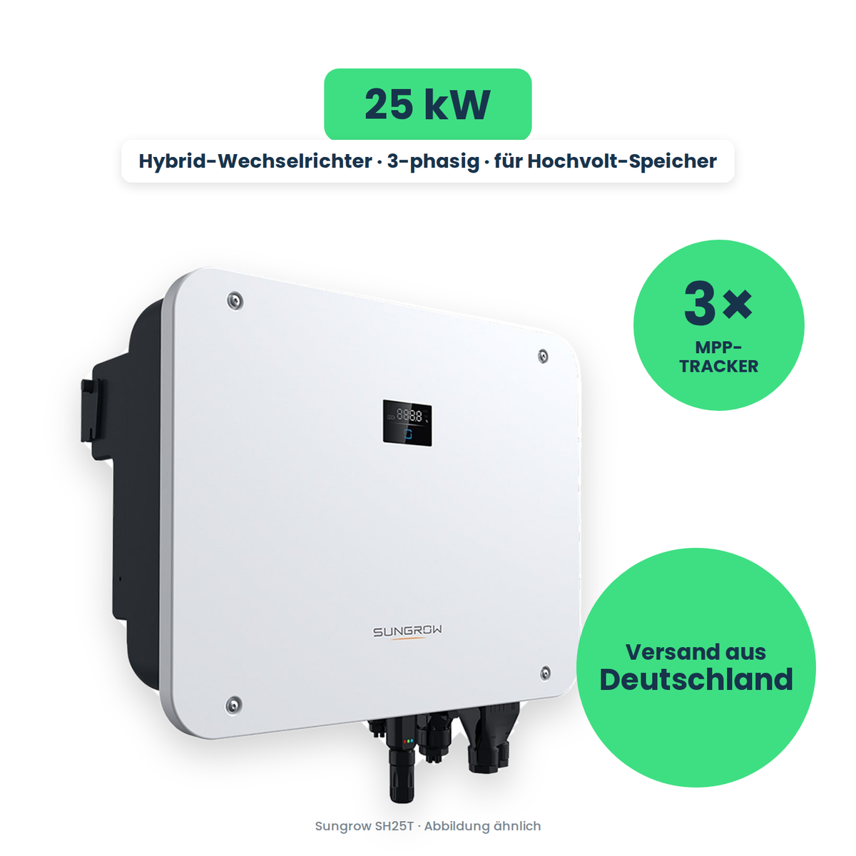 Sungrow SH25T – Hybrid-Wechselrichter, freigestellt