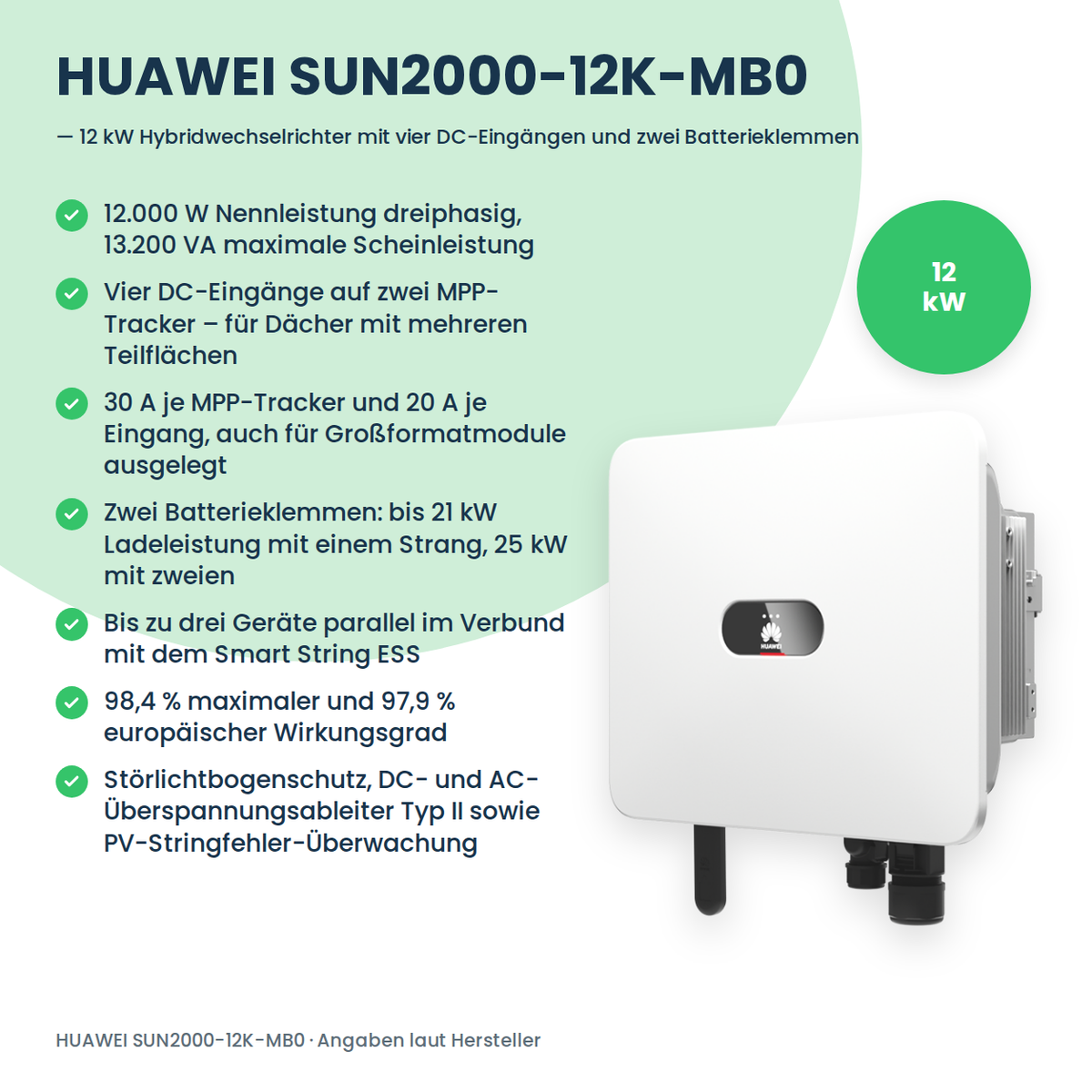Falownik hybrydowy HUAWEI SUN2000-12K-MB0 12 kW