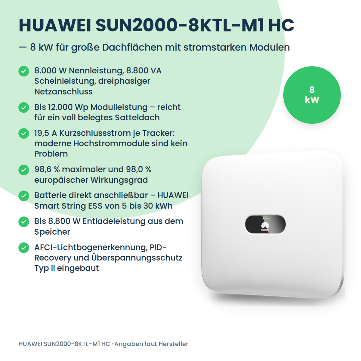 Falownik hybrydowy HUAWEI SUN2000-8KTL-M1 HC 8 kW