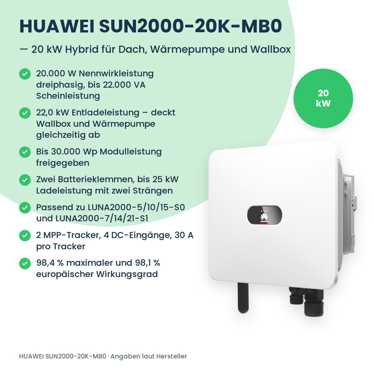 Falownik hybrydowy HUAWEI SUN2000-20K-MB0 20 kW