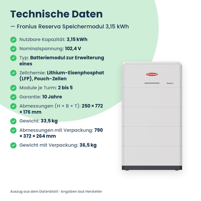 Moduł magazynujący Fronius Reserva 3,15 kWh