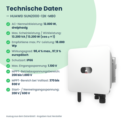 Falownik hybrydowy HUAWEI SUN2000-12K-MB0 12 kW