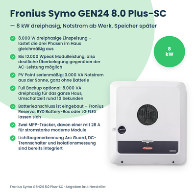 Falownik hybrydowy Fronius Symo GEN24 8.0 Plus-SC 8 kW