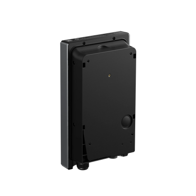 Anker SOLIX Wallbox V1 – Schrägansicht von hinten mit Gehäusetiefe und Kabeldurchführung