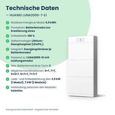 Moduł baterii HUAWEI LUNA2000-7-E1 7 kWh